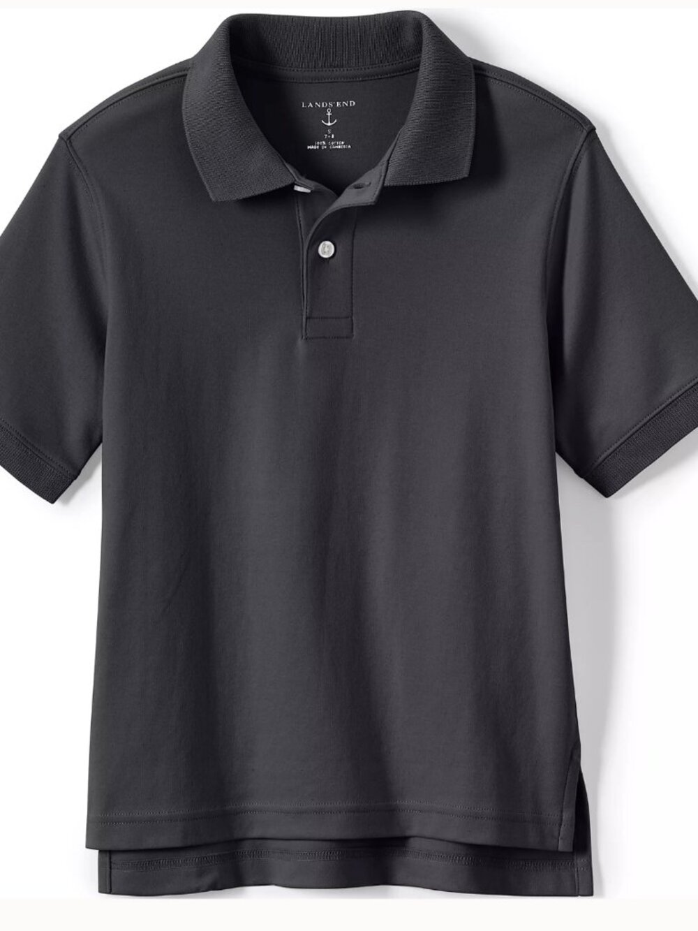 NWT School Uniform Kids Short Sleeve Black Polo, Medium (10-12)